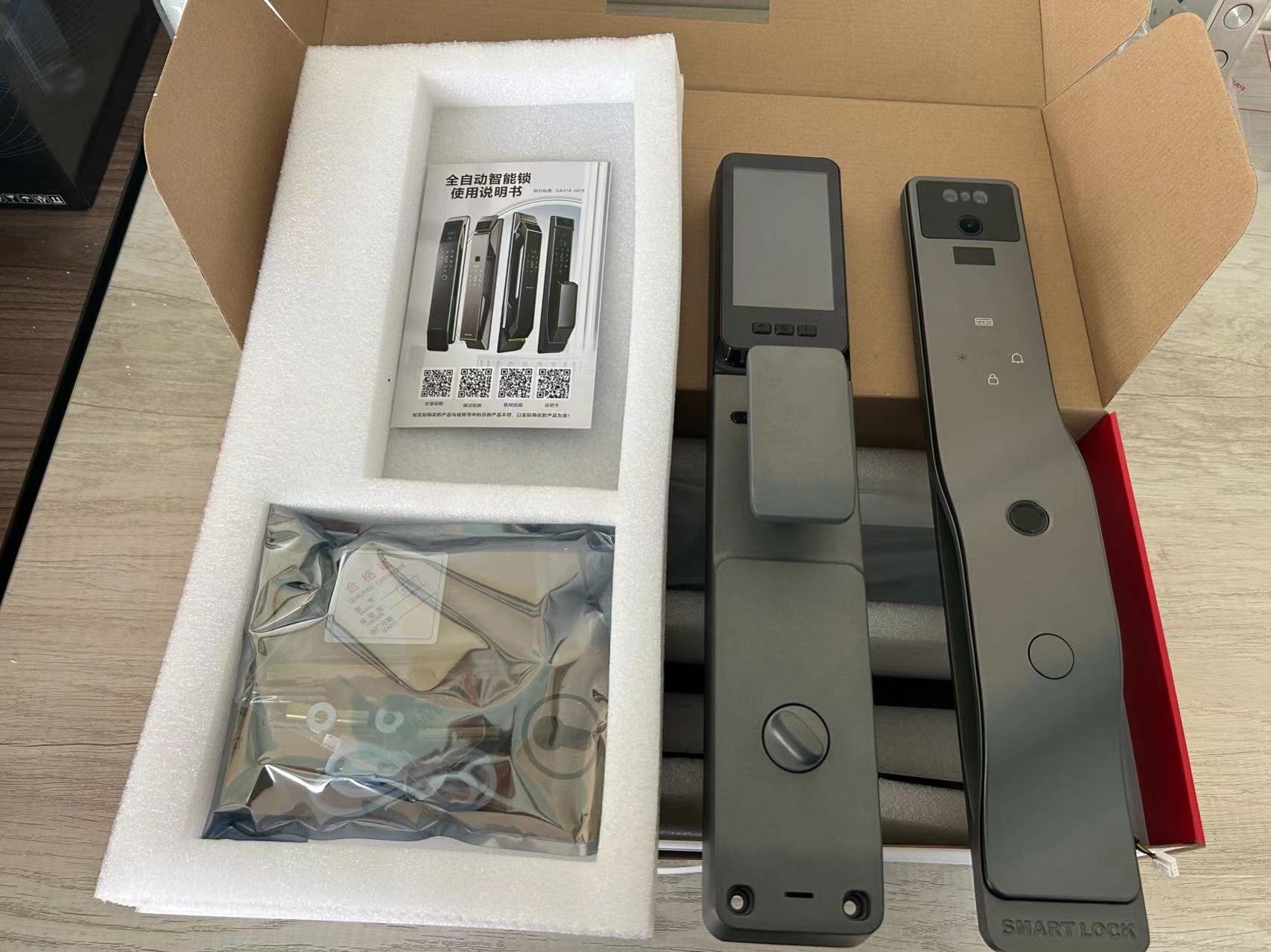 Video Door Lock With Camera Peephole - Facial Recognition Fingerprint Smart Security Door