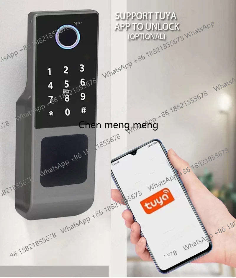 Smart Rim Lock Wifi Fingerprint - Tuya Wifi Waterproof Smart Lock Ttlock
