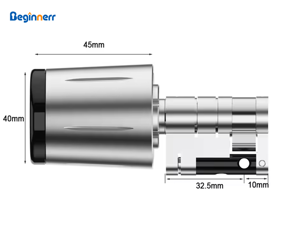 Smart Lock For Sliding Door - IP67 Waterproof Electronic Half euro cylinder