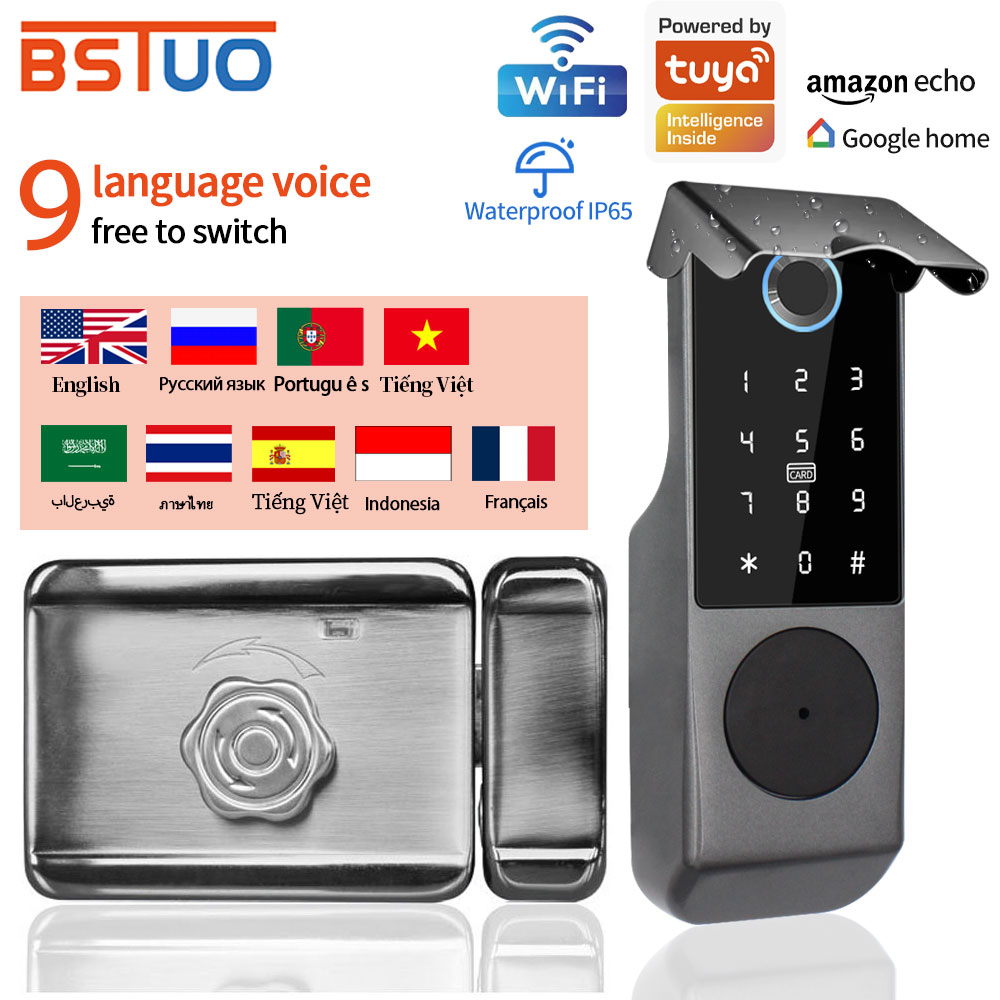 Smart Lock For Sliding Door - TUYA WIFI Smart Door Lock Fingerprint