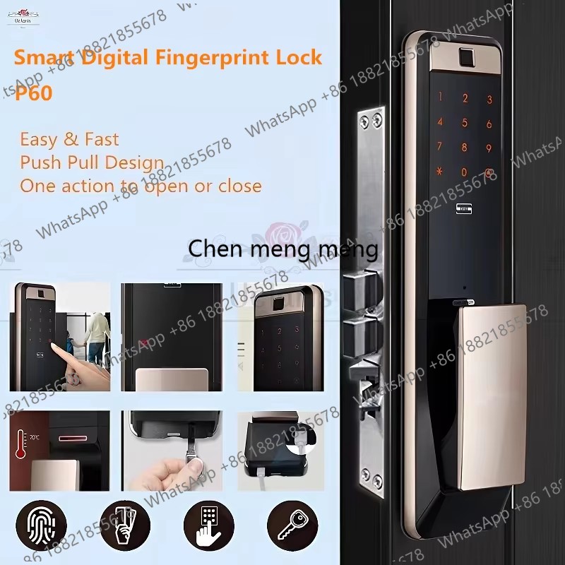 Digital Door Lock Fingerprint Handle - Smart Digital Fingerprint Lock P60 Home