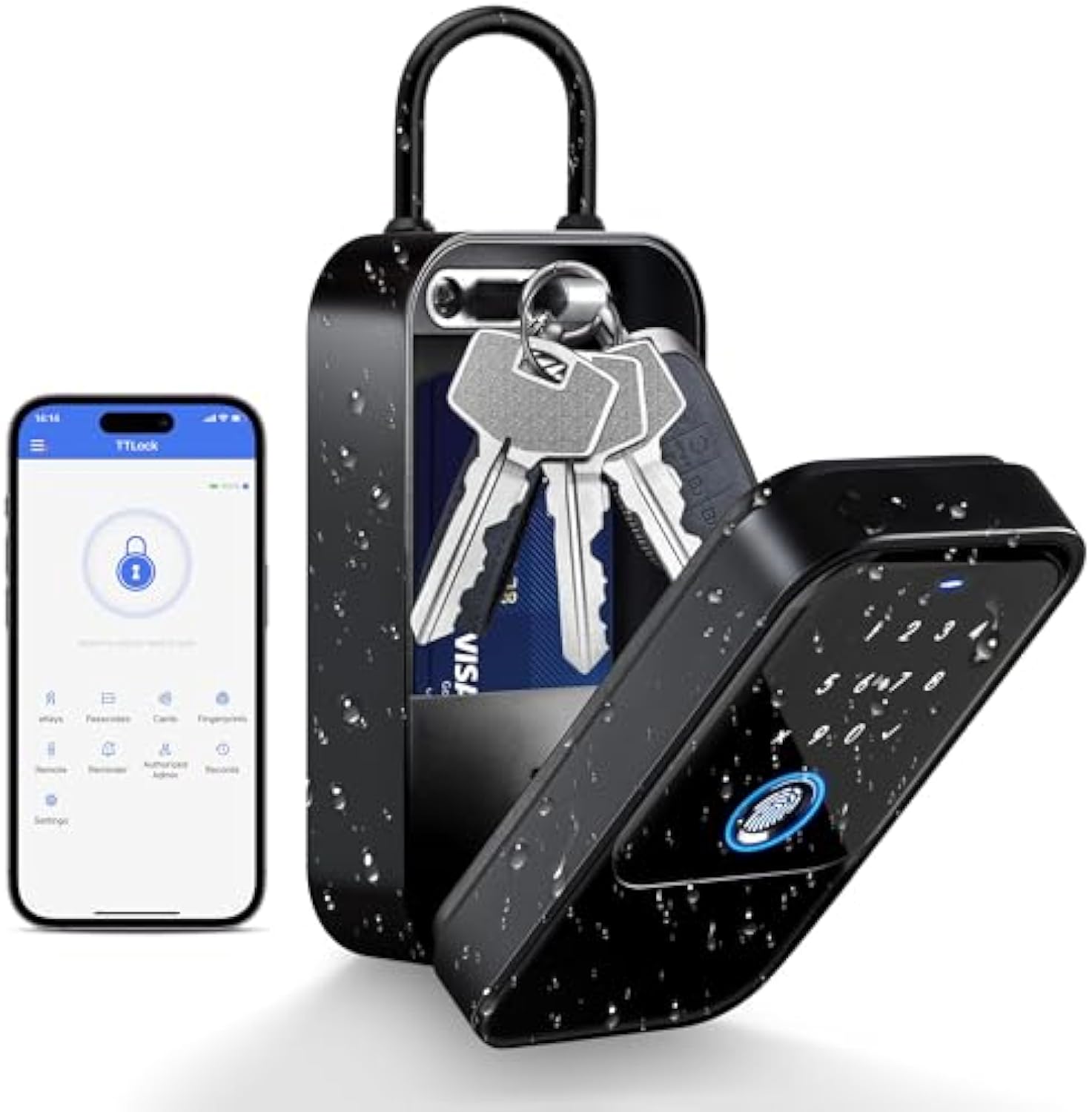 Smart Door Lock Fingerprint Wifi - TTlock Smartkey Lock Box Home Key