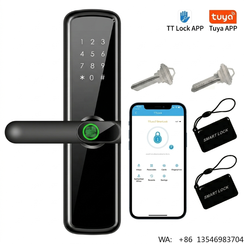 Digital Door Lock Fingerprint Handle - Security Digit Electric Electronic Handle Digital
