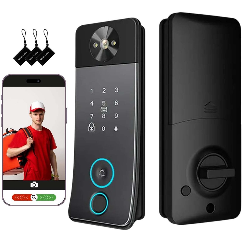 Smart Door Lock With Camera Intercom - Smart Door Lock with Camera, Doorbell