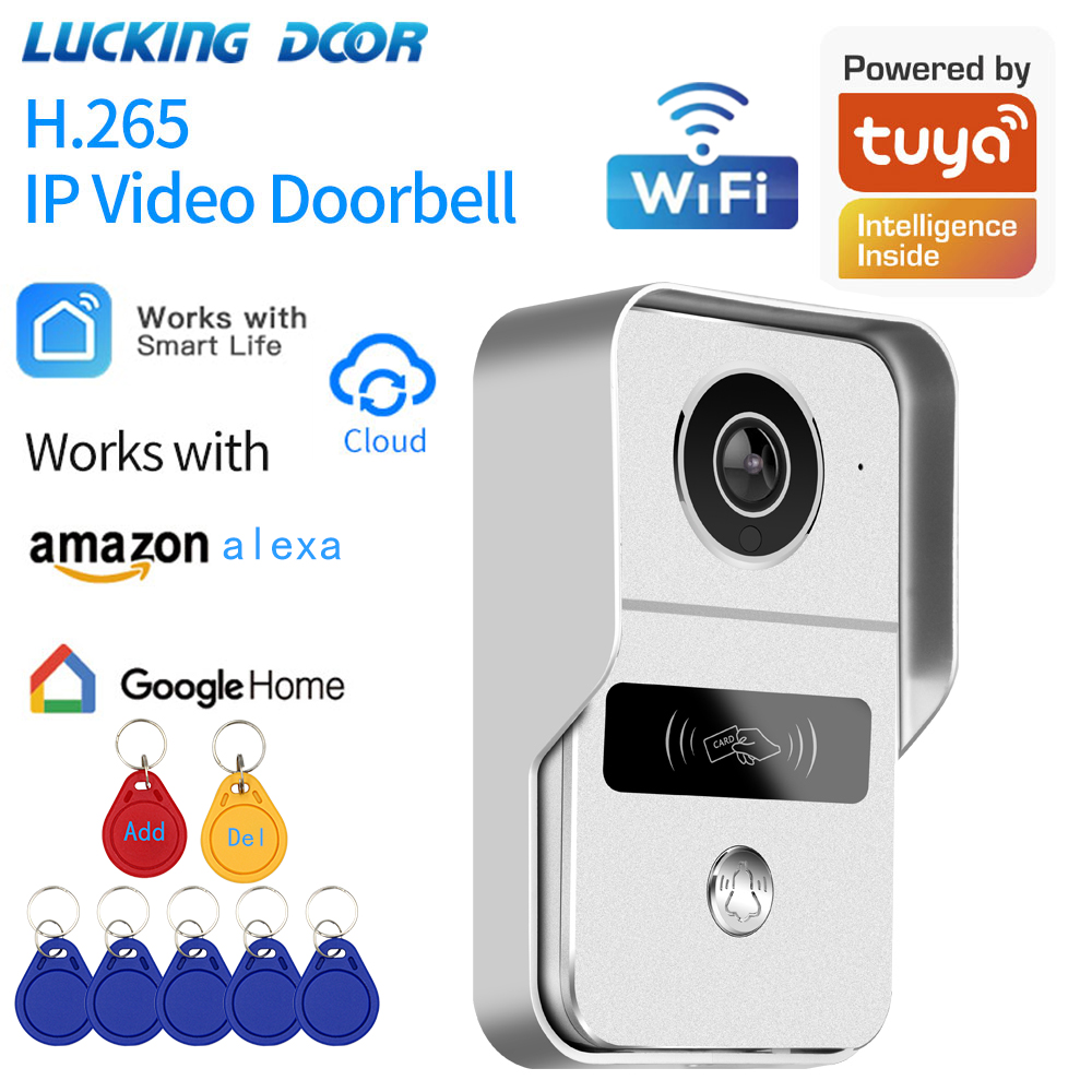 Smart Door Lock With Camera Intercom - Tuya Smart 1080P Doorbell Camera WiFi