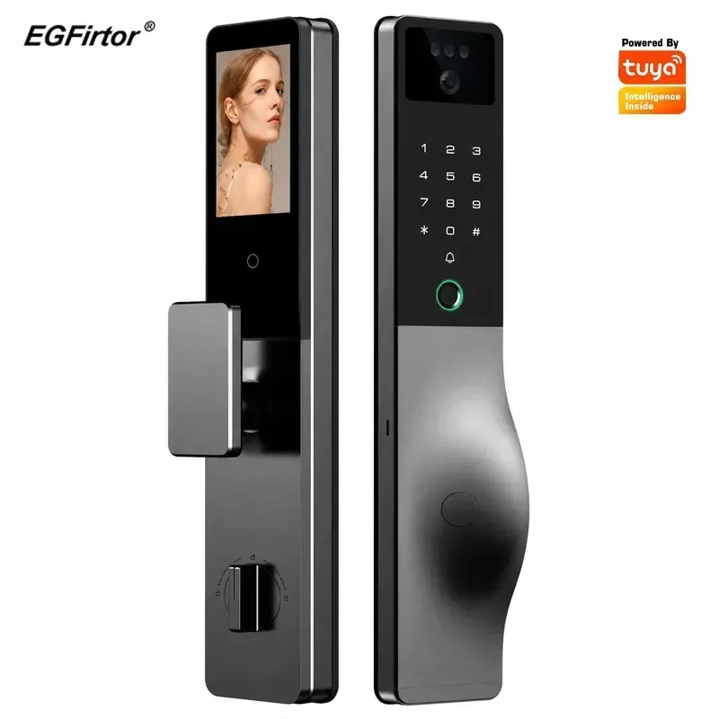 Smart Door Lock With Camera Intercom - Smart Lock Intercom Password Tuya Remote