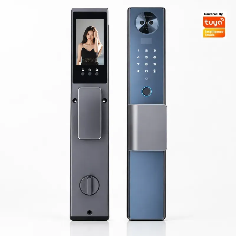 Video Door Lock With Camera Peephole - Smart Lock Facial Recognition Automatic Household