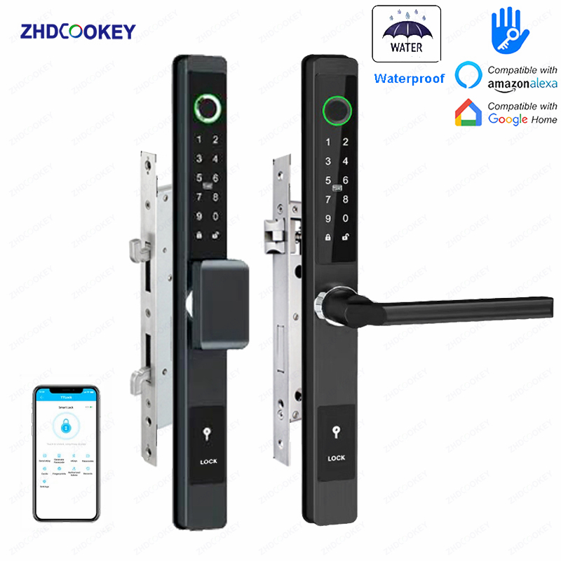 Fingerprint Padlock Weatherproof - ZHDCOOKEY Biometric Digital Door Lock Waterproof