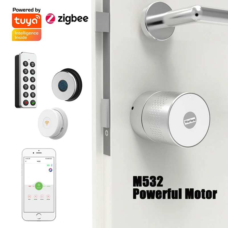Smart Lock Zigbee Gateway - Tuya Wehere App M532 Smart Door
