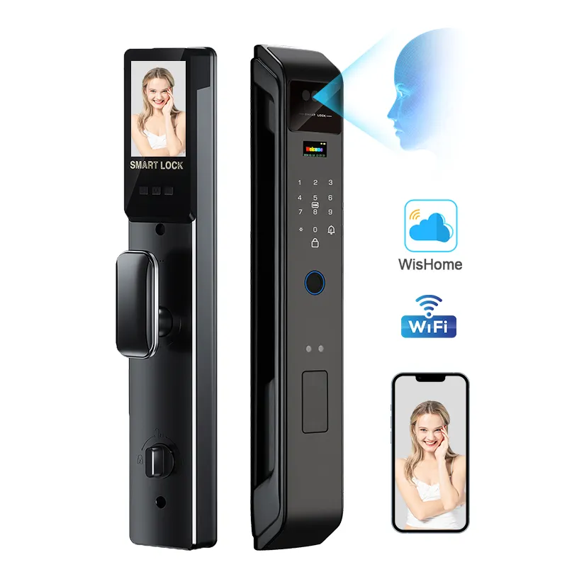 Smart Door Lock Fingerprint Wifi - Enrique Wishome 3D Face Fingerprint Recognition