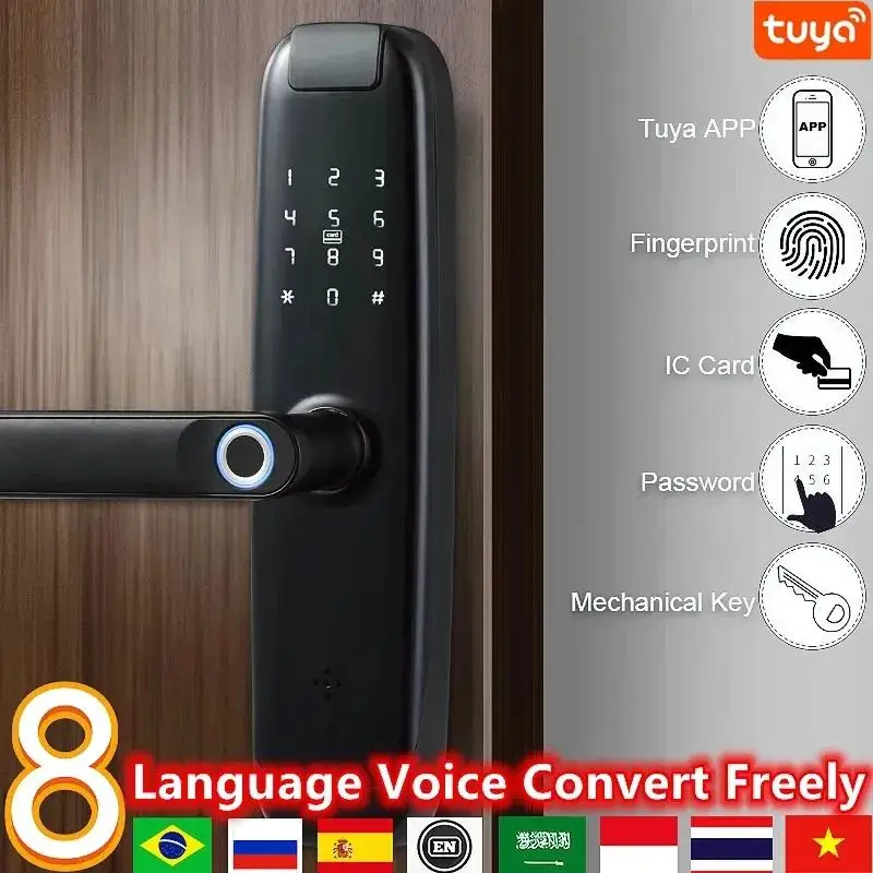 Digital Door Lock Fingerprint Handle - Smart Fingerprint Keyless Entry Door Lock