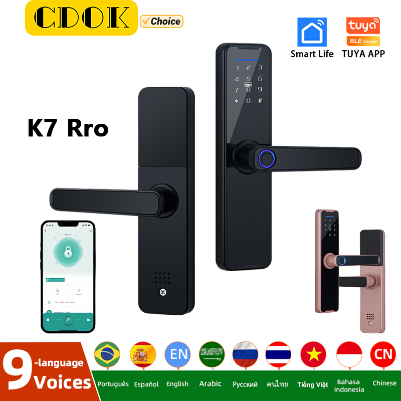 Smart Lock Zigbee Gateway - CDOK K7 Pro Tuya Smart Lock