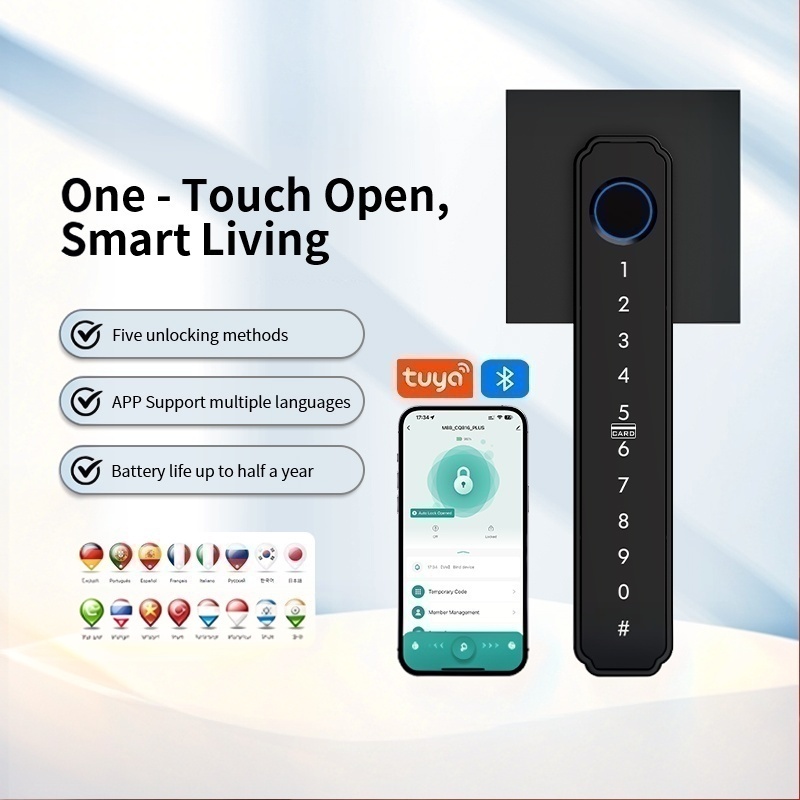 Smart Lock Deadbolt Keypad Bluetooth - Tuya Bluetooth Fingerprint Password Unlock Card