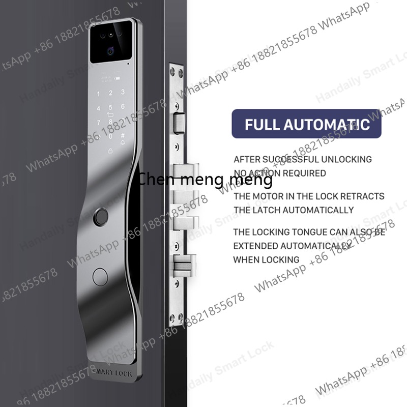 Video Door Lock With Camera Peephole - 3D Face Recognition Smart Lock With
