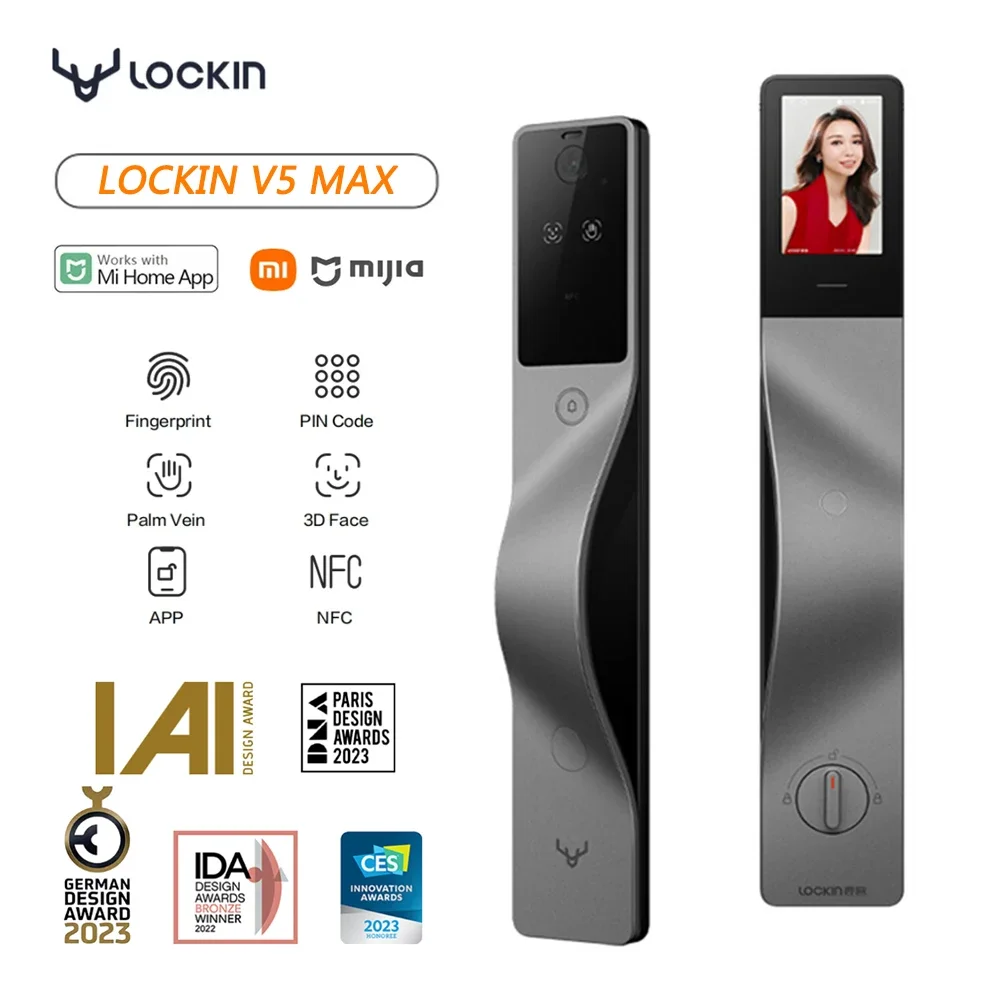 Smart Door Lock Fingerprint Wifi - Lockin V5 Max 3D Face Recognition