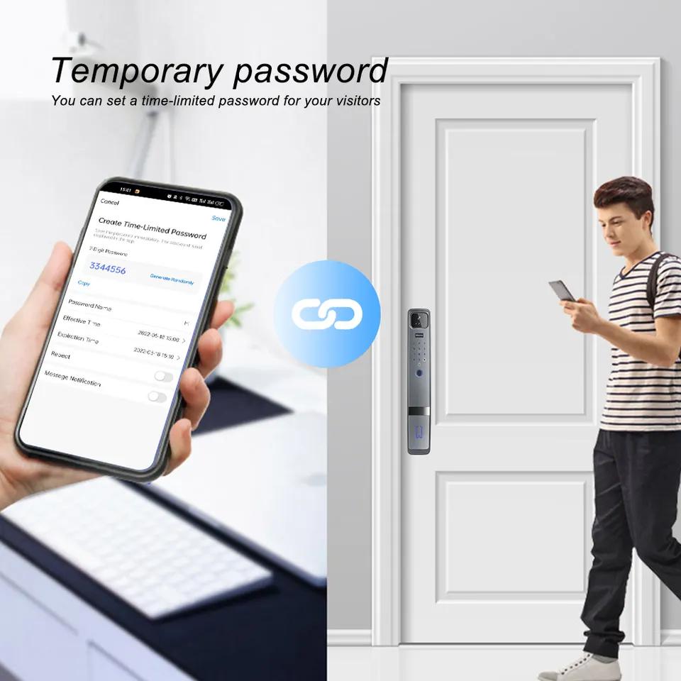 Facial Recognition Fingerprint - Video Door Lock With Camera Peephole review and price