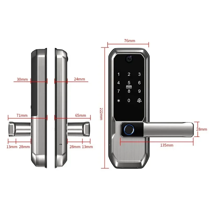 Tuya WiFi Smart Door Lock With - Smart Door Lock Fingerprint Wifi review and price
