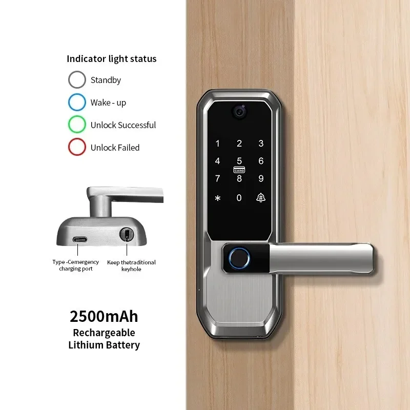 Tuya WiFi Smart Door Lock With - Smart Door Lock Fingerprint Wifi review and price