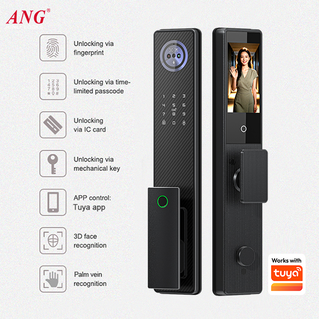 Fingerprint Aluminum Smart Doo - Smart Door Lock 3D Face Palm Vein review and price