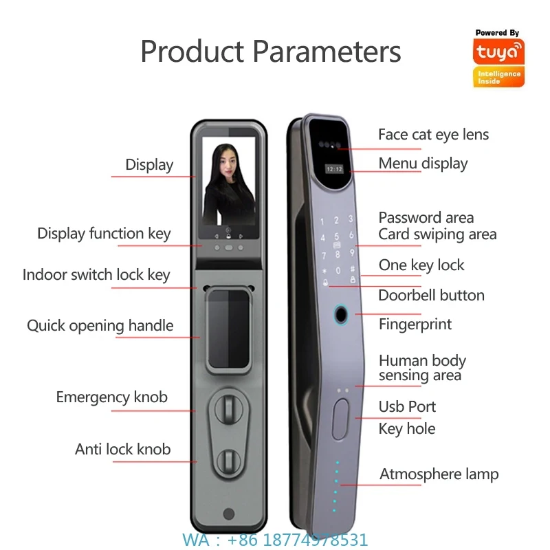 WIFI Face Recognition Smart Lo - Smart Door Lock Tuya App review and price
