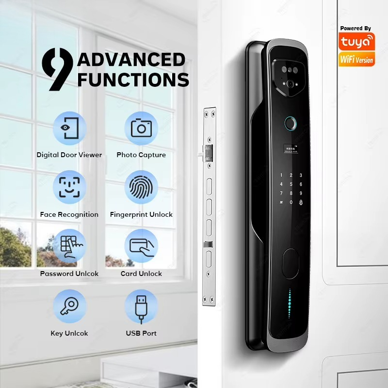 Video Intercom Exterior Securi - Smart Door Lock With Camera Intercom review and price