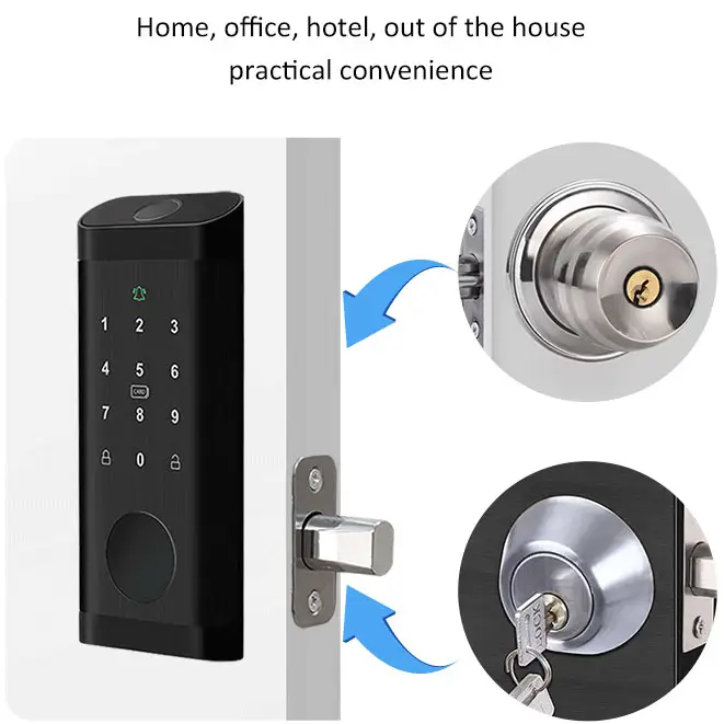 Automatic Deadbolt lock Tuya W - Smart Lock Deadbolt Keypad Bluetooth review and price