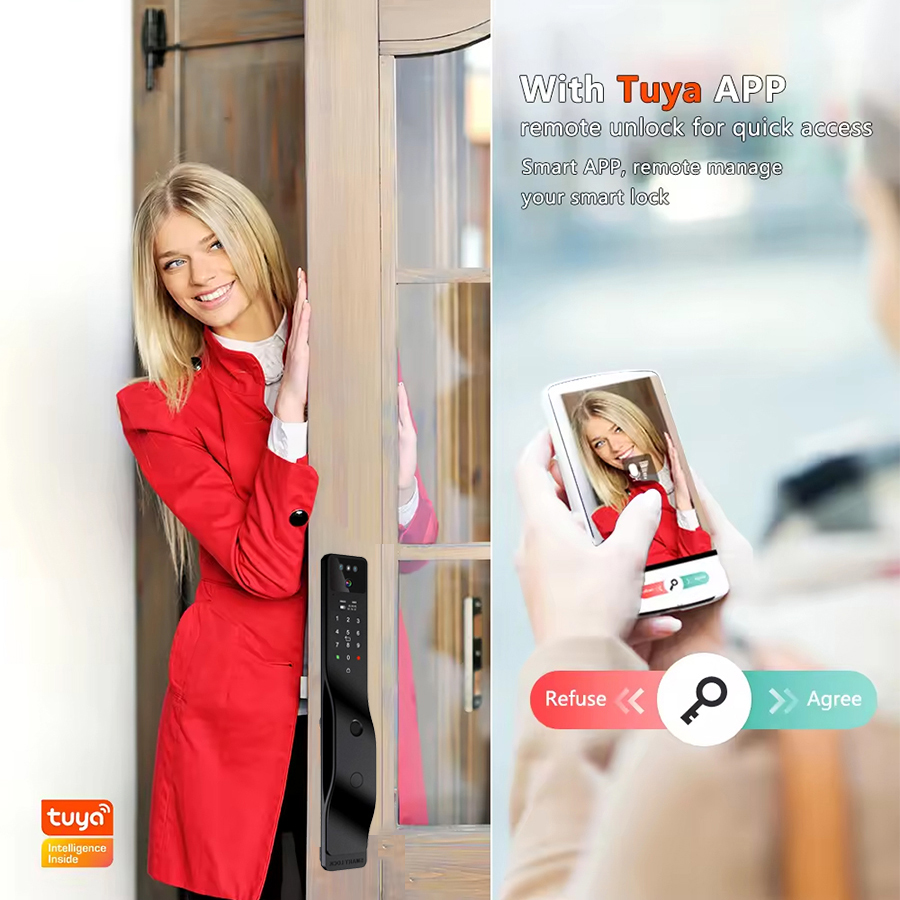 Keypad Lock Israel Mortise 3D  - Smart Door Lock With Camera Intercom review and price