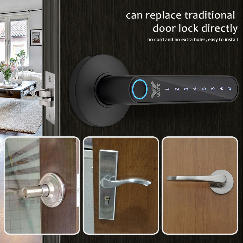 WAFU 016 Fingerprint Door Lock - Smart Lock Deadbolt Keypad Bluetooth review and price