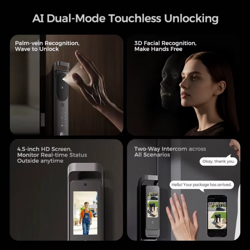 【2026】LNDU H10 Visual Dual Cam - Smart Door Lock With Camera Intercom review and price