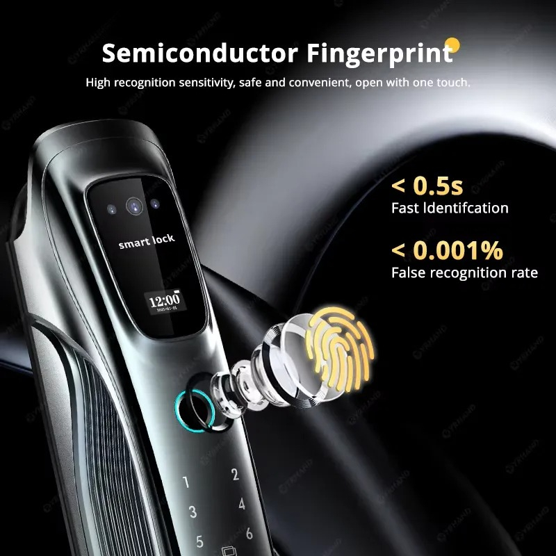 Smart Lock 3D Face Recognition - Smart Door Lock With Camera Intercom review and price