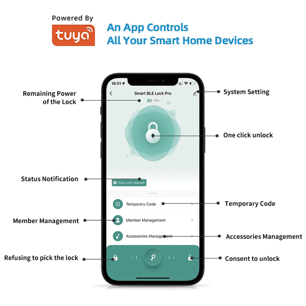 TYSH Tuya Smart Automatic Secu - Smart Door Lock Fingerprint Wifi review and price