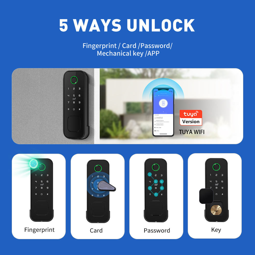 Waterproof Double Side Smart R - Smart Rim Lock Wifi Fingerprint review and price