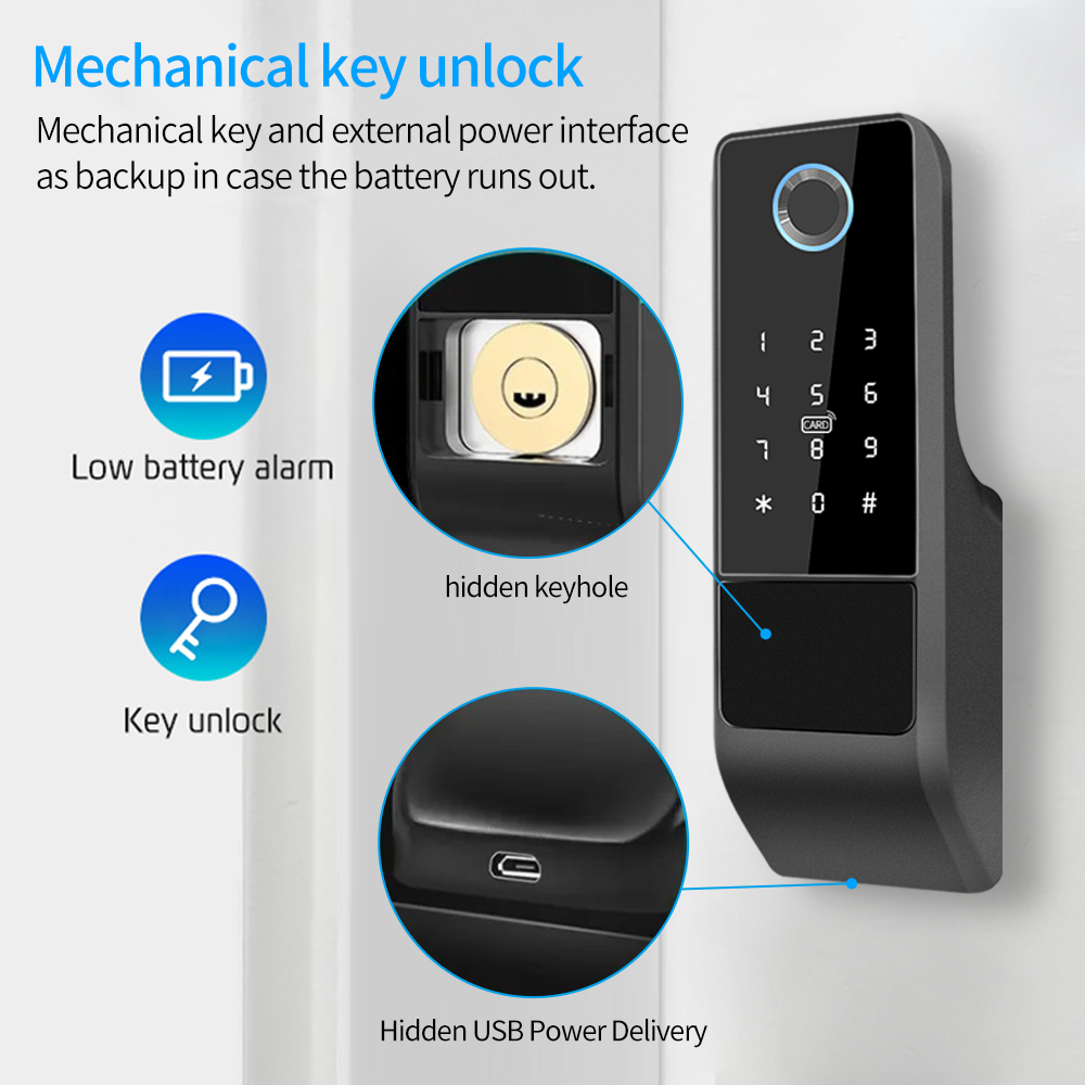 IP65 Waterproof TTLock Fingerp - Smart Lock Deadbolt Keypad Bluetooth review and price