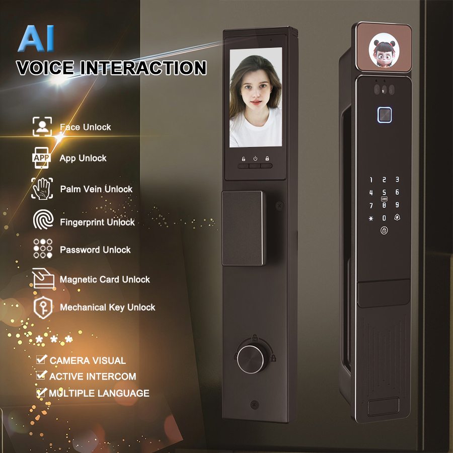 YiTechE AI Voice Interaction A - Smart Door Lock 3D Face Palm Vein review and price