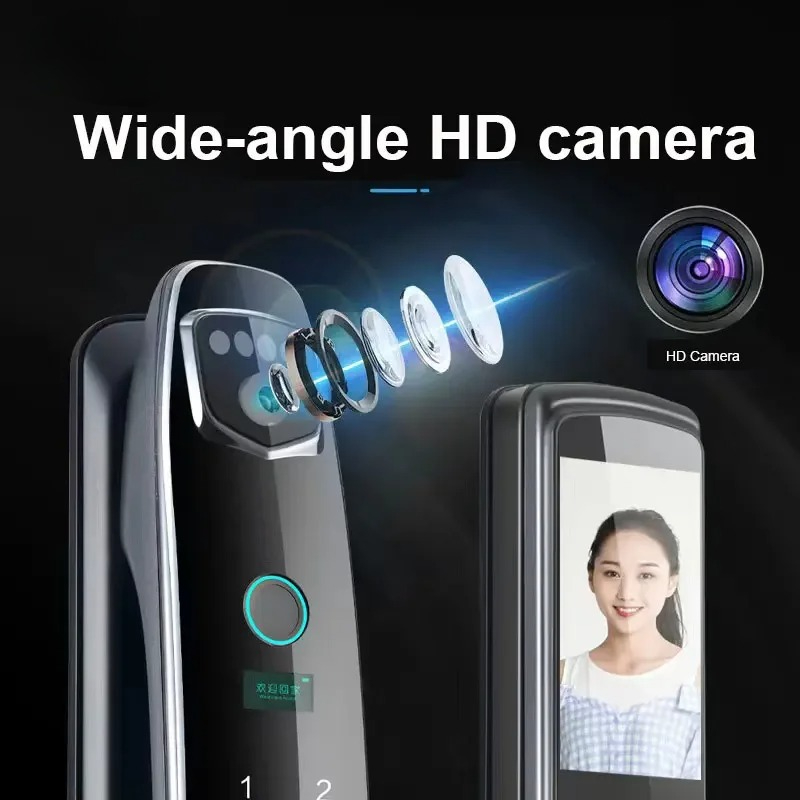 3D Face Recognition Smart Pass - Smart Door Lock With Camera Intercom review and price