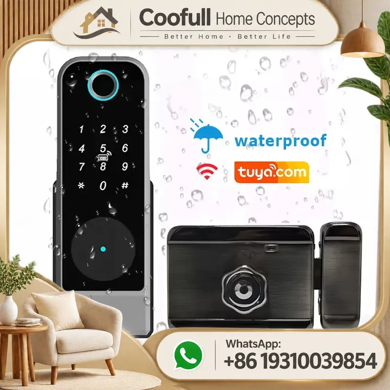 Smart Keyless Door Lock Wifi F - Smart Rim Lock Wifi Fingerprint review and price