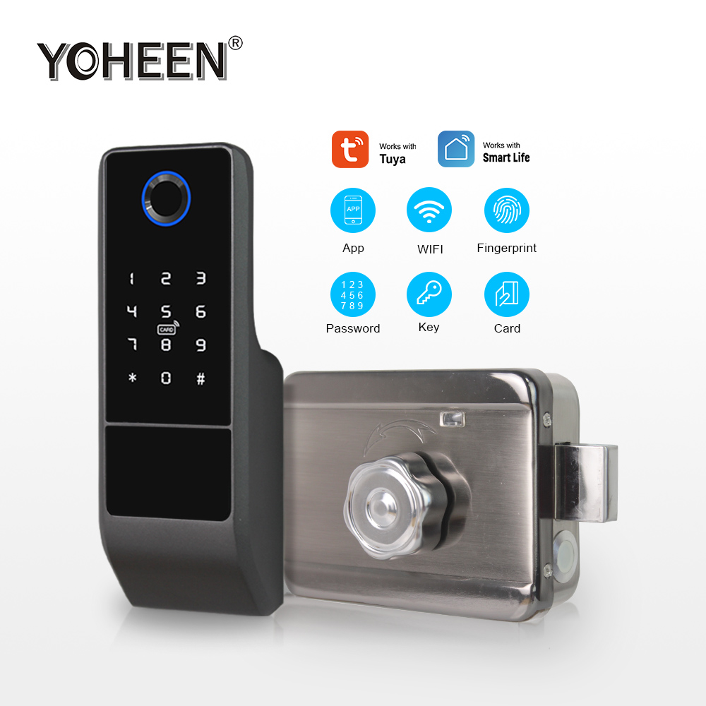 Waterproof Tuya Smart Life Wif - Smart Rim Lock Wifi Fingerprint review and price