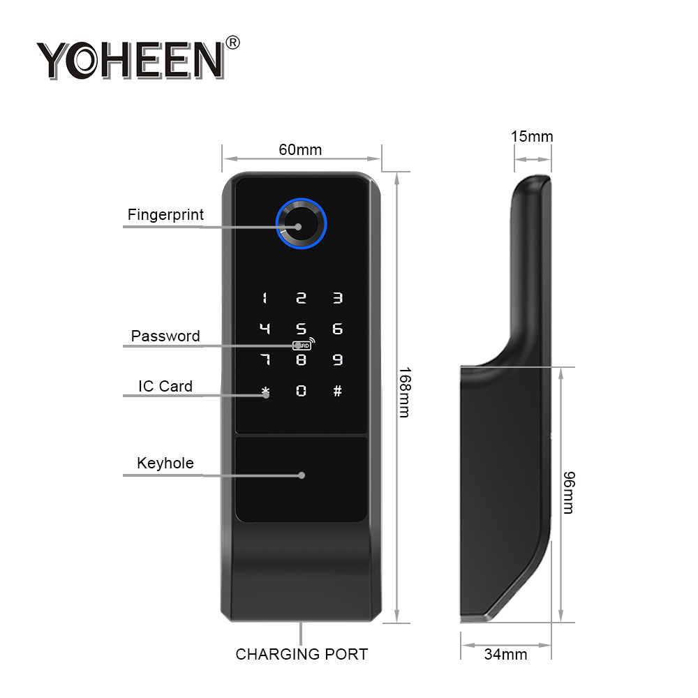 Waterproof Tuya Smart Life Wif - Smart Rim Lock Wifi Fingerprint review and price