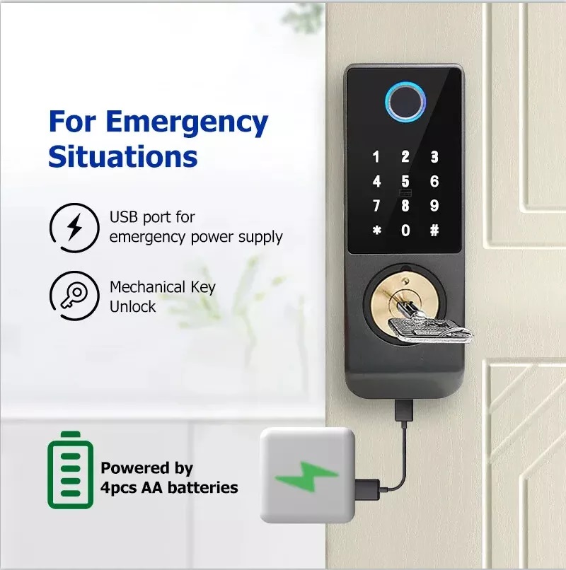 Tuya Wifi Waterproof Smart Loc - Smart Rim Lock Wifi Fingerprint review and price