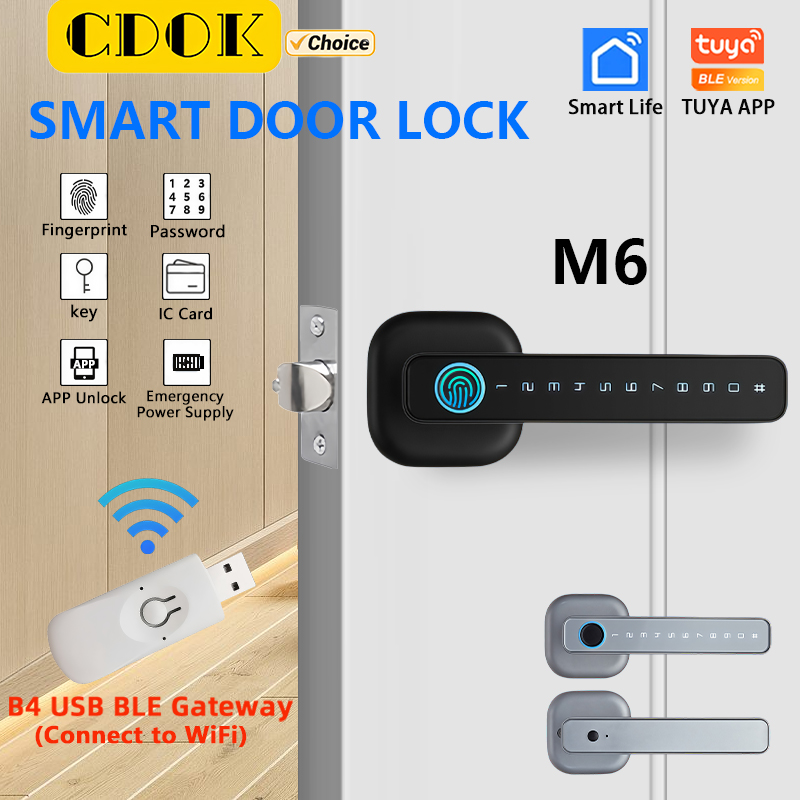 CDOK 2025 M6 Tuya Bluetooth Sm - Smart Lock Zigbee Gateway review and price