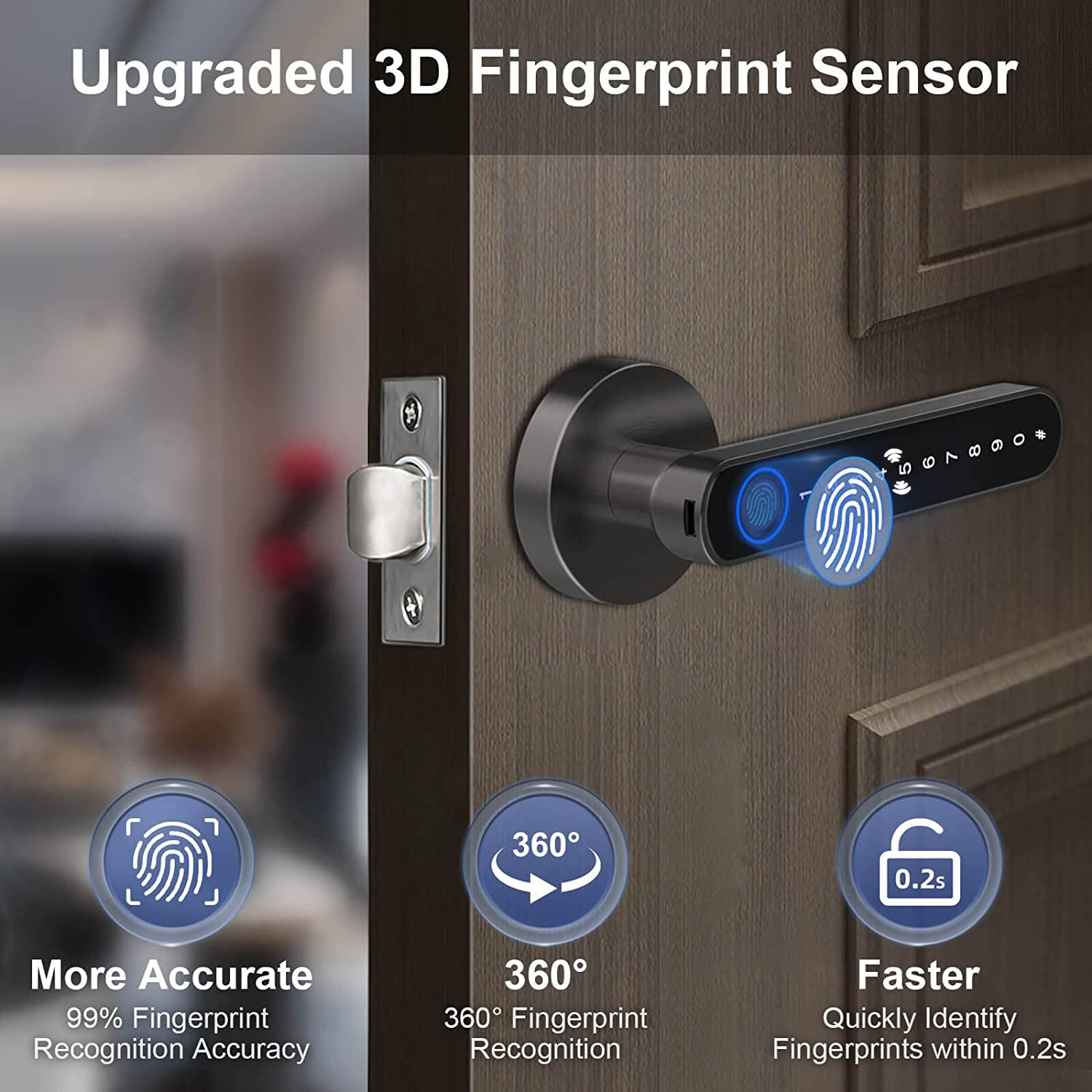 Smart Fingerprint Door Lock Ha - Digital Door Lock Fingerprint Handle review and price