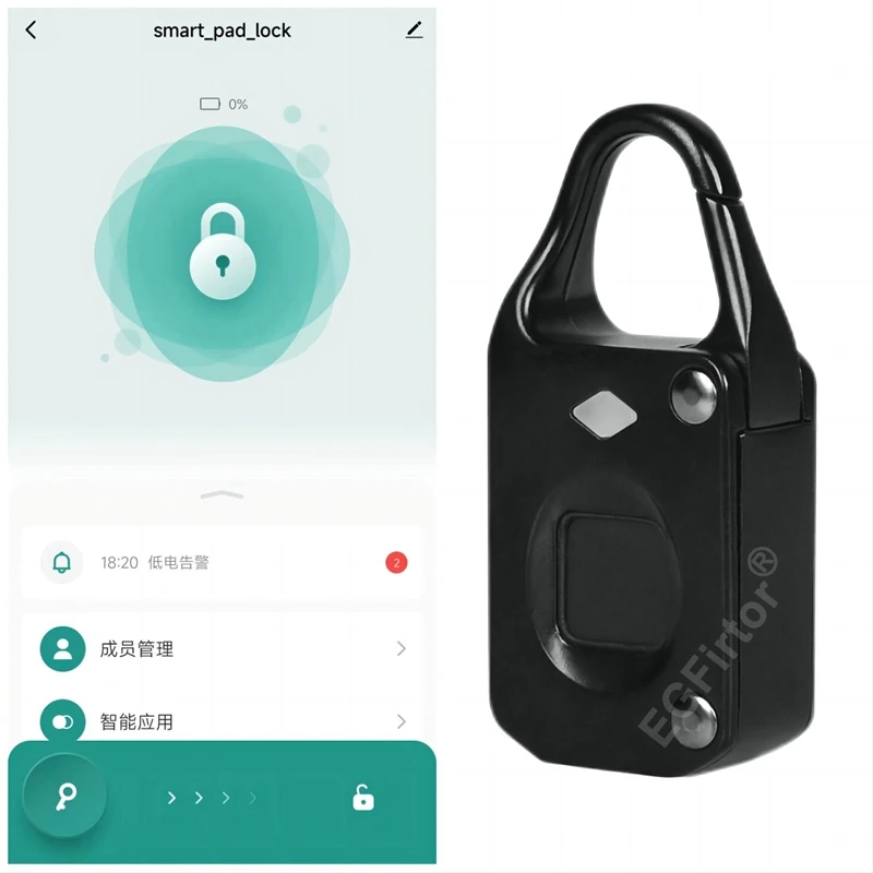 Tuya Bluetooth Mini Fingerprin - Fingerprint Padlock Weatherproof review and price