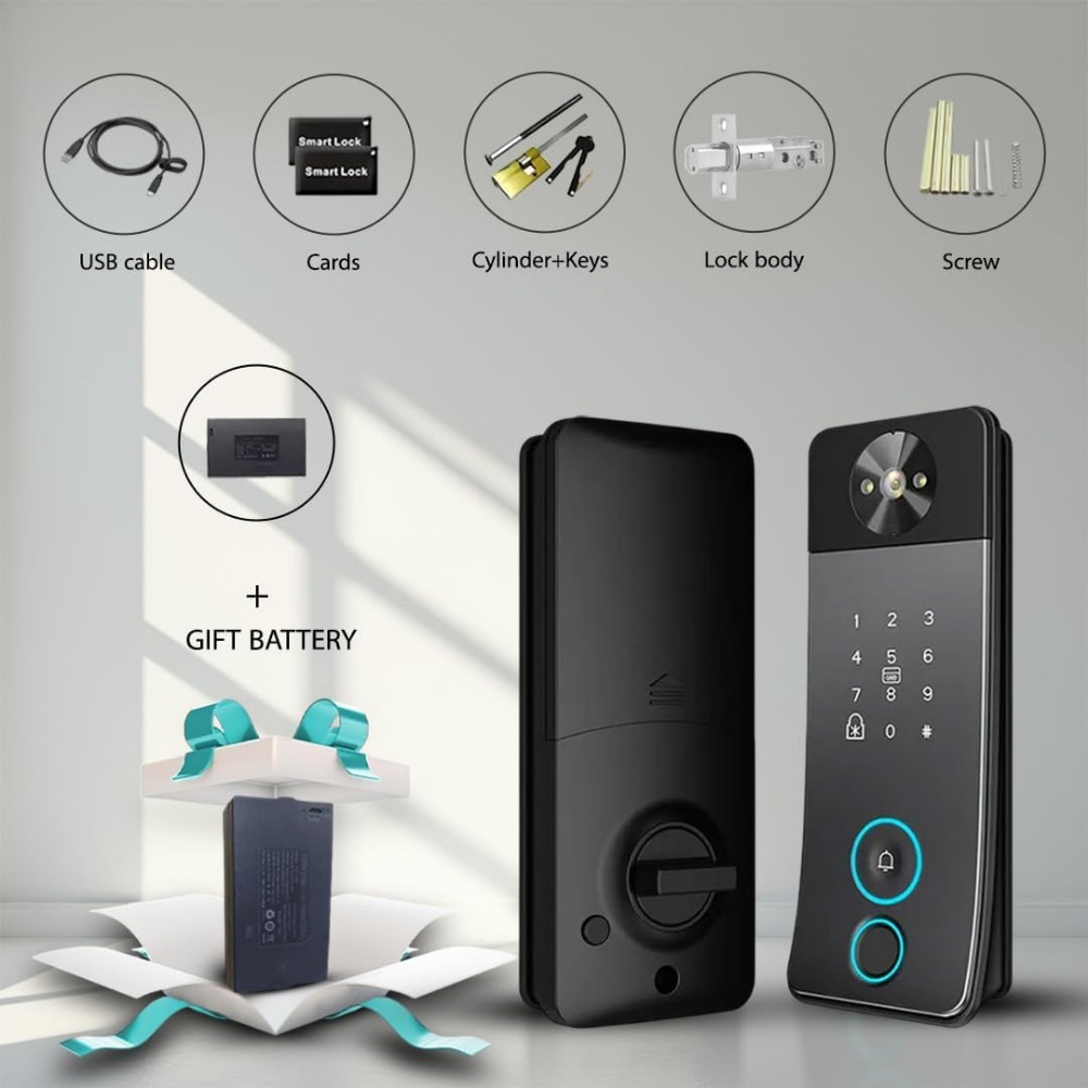 Smart Door Lock with Camera, D - Smart Door Lock With Camera Intercom review and price