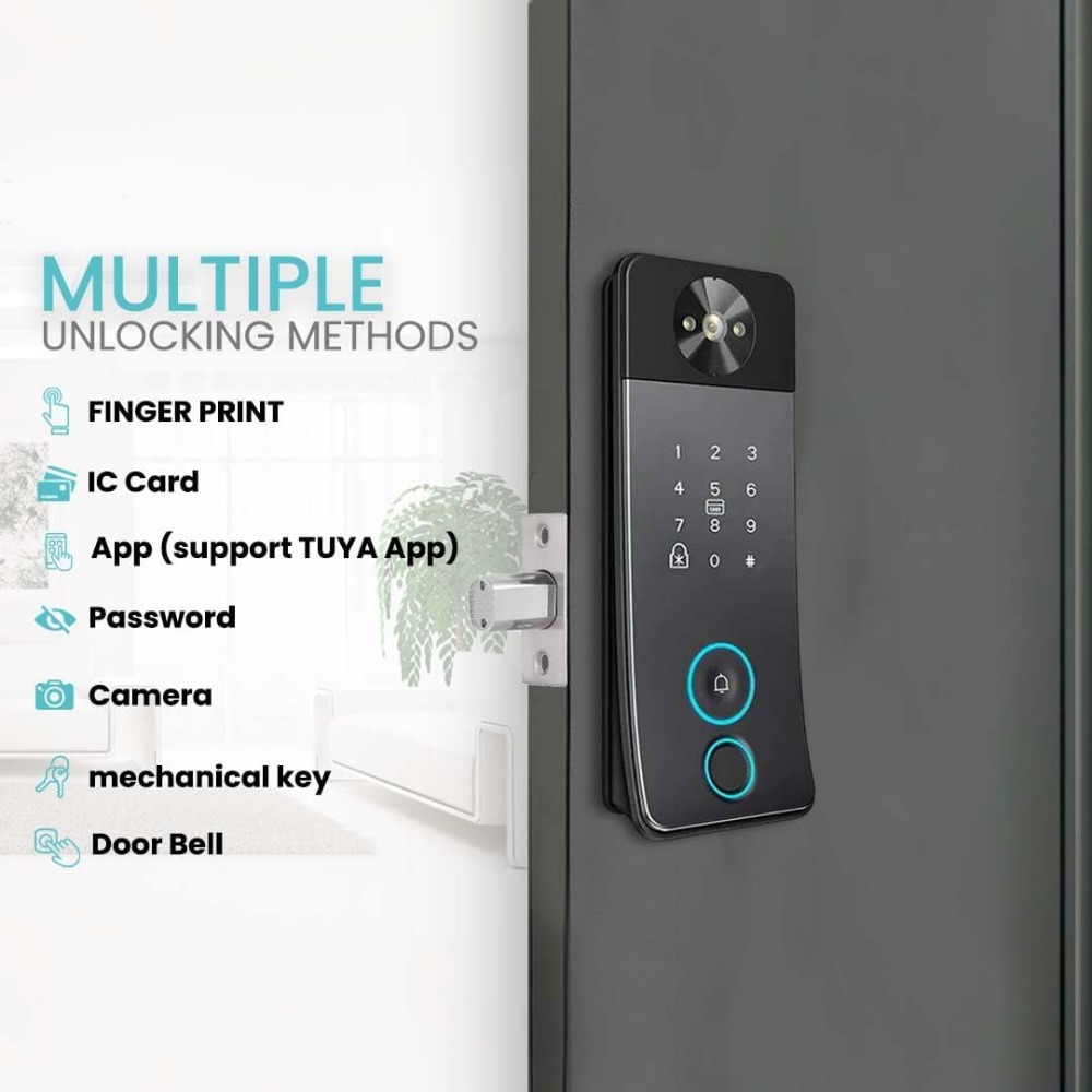 Smart Door Lock with Camera, D - Smart Door Lock With Camera Intercom review and price