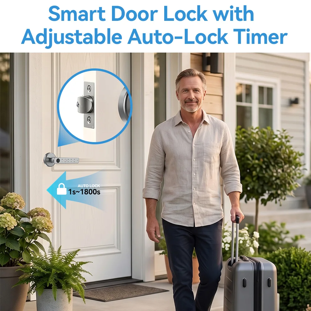YFK Tuya Smart Door Lock Handl - Smart Lock Deadbolt Keypad Bluetooth review and price