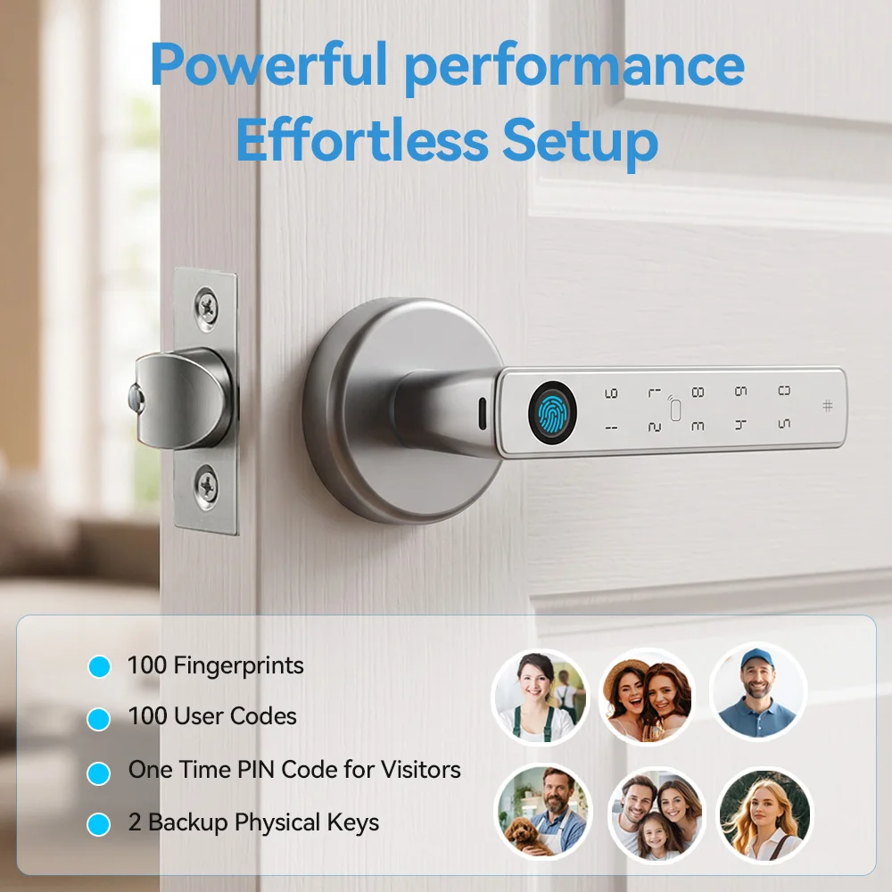 YFK Tuya Smart Door Lock Handl - Smart Lock Deadbolt Keypad Bluetooth review and price
