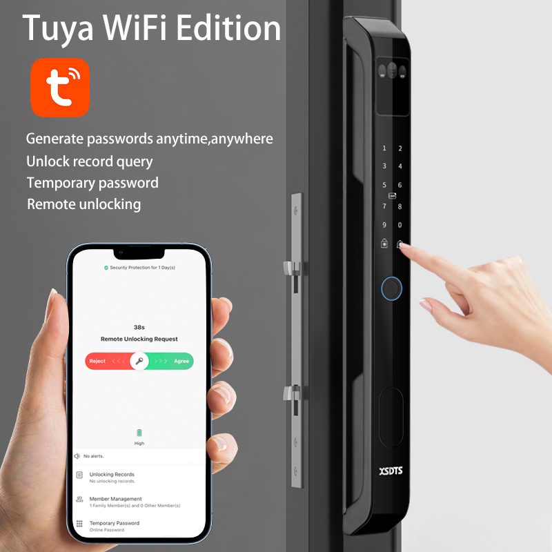3D Face Tuya WiFi Electronic S - Smart Door Lock 3D Face Palm Vein review and price