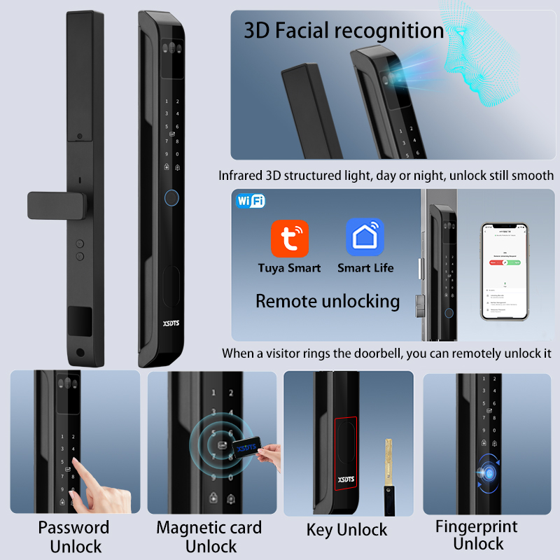 3D Face Tuya WiFi Electronic S - Smart Door Lock 3D Face Palm Vein review and price
