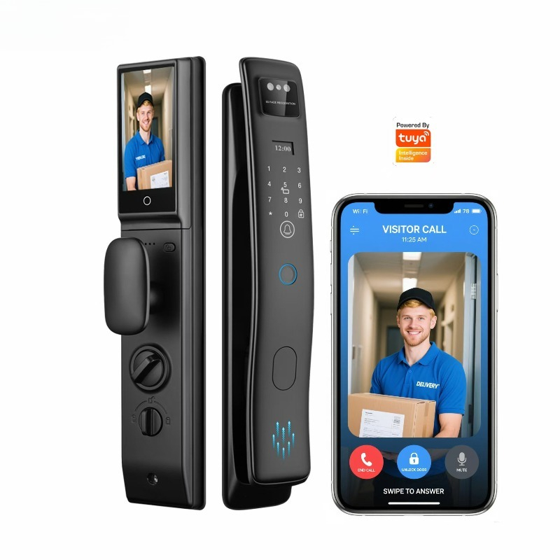 Factory Price 3D Face Recognit - Smart Door Lock With Camera Intercom review and price