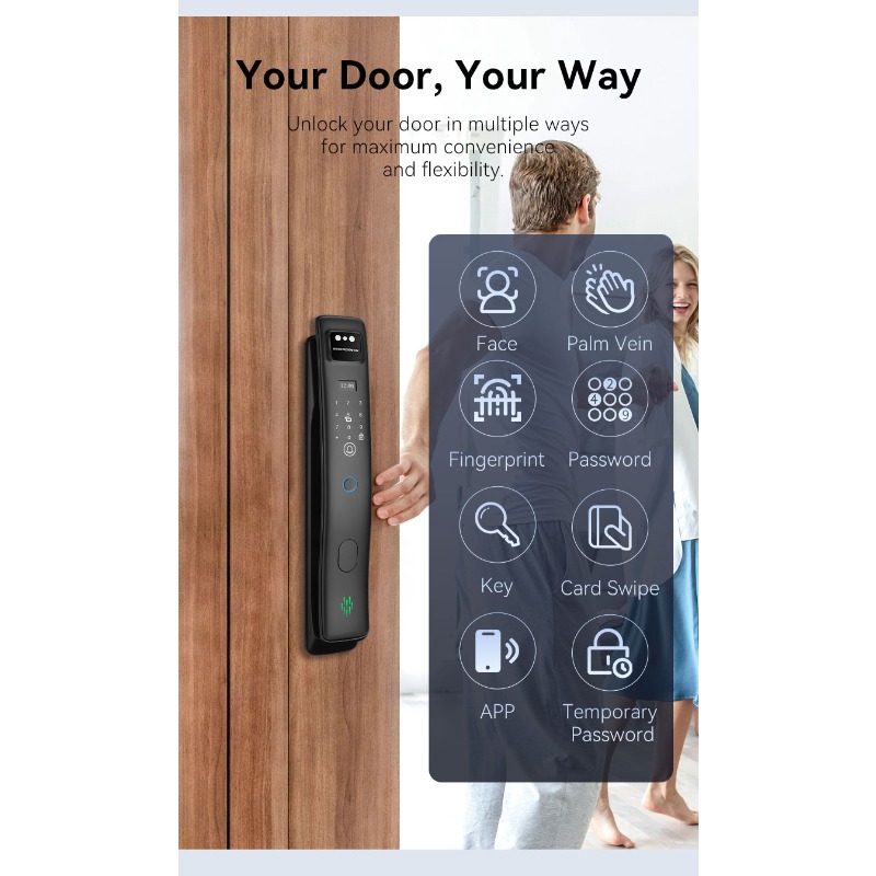 Factory Price 3D Face Recognit - Smart Door Lock With Camera Intercom review and price